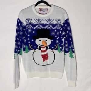 5/$25 Ugly Christmas Sweater Snowflake Snowman S